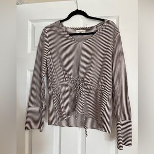 Treasure & Bond blouse. Size small. Color - neutral brown striped